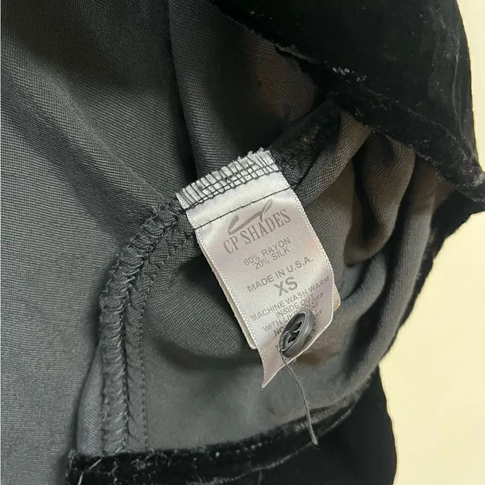 CP Shades Romy Velvet Rayon Silk Button Down XS - Picture 8 of 12